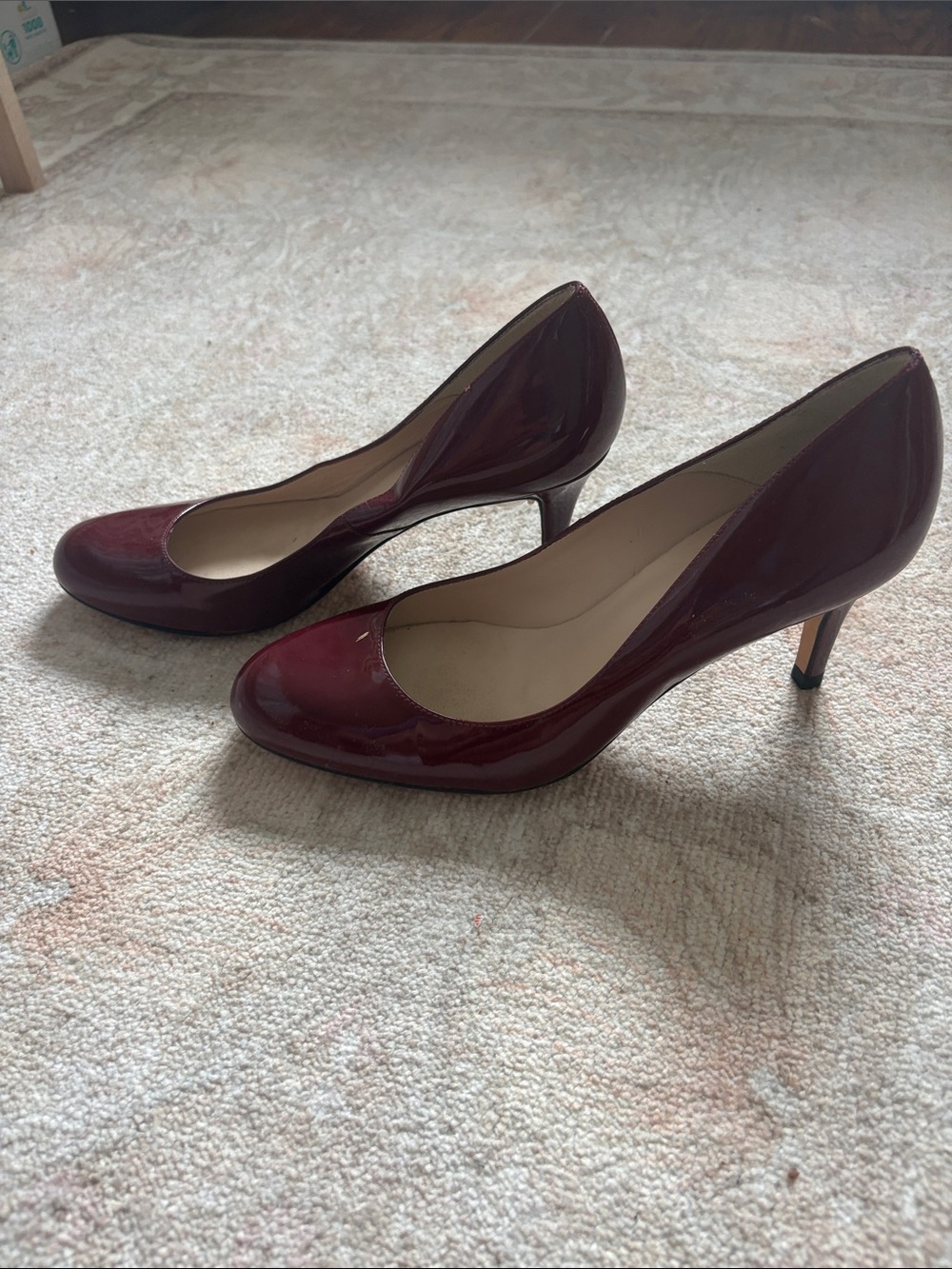LK Bennett Wine Patent Leather Pumps